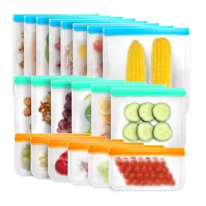 Custom PE Storage Ziplock Waterproof Food Grade Slider Storage Bag Keep Fresh Freezer Clear Ziplock Bags For Food Packaging