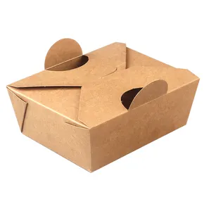 Упаковка из крафт-бумаги, белая картонная мини-коробка для бургеров, складная коробка для сэндвичей на вынос, пиццы, одноразовая коробка для выпечки