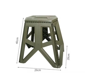 Outdoor Portable Folding Chair High Footed <b>Stool</b> Camping Portable <b>Plastic</b> Casual Fishing Chair Customization - Product Image 3