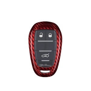 Accessoire intérieur de couverture de porte-clés à distance intelligent en Fiber de carbone véritable T-carbon pour Alfa Romeo Giulia Stelvio <span class=keywords><strong>Tonale</strong></span> 4 5 - Product Image 2