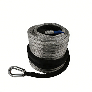 Cordon de remorquage synthétique gris UHMWPE 10 mm * 30 m pour 4x4 tout-terrain, durable et polyvalent - Product Image 3