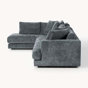 Juego de Sofás Seccionales <span class=keywords><strong>en</strong></span> Forma de L de Tela Crema Estilo Nórdico Minimalista, Sofá Modular Contemporáneo para Sala de Estar, Apartamento, Hotel, Salón - Product Image 6