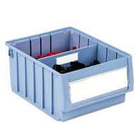 Bacs de rangement en plastique empilables industriels pour étagères métalliques, organisation efficace des pièces pour les usines et les entrepôts