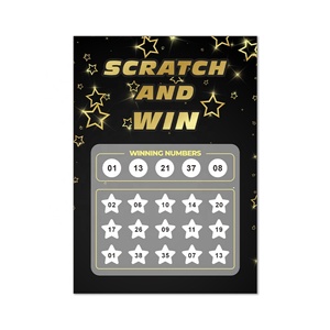 <b>Scratch</b> and Win Card Manufacturer Custom <b>Scratch</b>-Off Coating Screen Printing Free Design Win Rate - Product Image 2