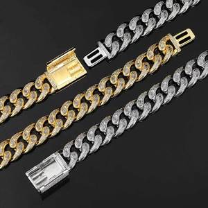 قلادة رجالية قابلة للتخصيص بسلسلة كوبية 16 مم مع عيون من الزركون، تصميم هيب هوب عصري عالي الحساسية من النحاس لأوروبا والولايات المتحدة - Product Image 3