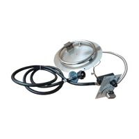 Kit de tube de brûleur à gaz en acier inoxydable pour foyer extérieur avec système d'allumage par impulsions pour table de foyer extérieur