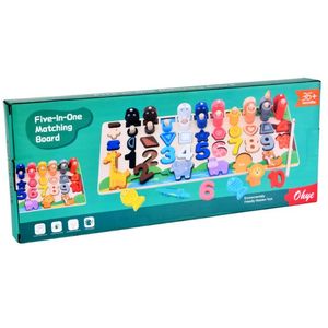 Numeri logaritmici della lavagna per animali 6-in-1 di apprendimento precoce dei bambini in legno giocattoli interattivi educativi di apprendimento precoce - Product Image 4