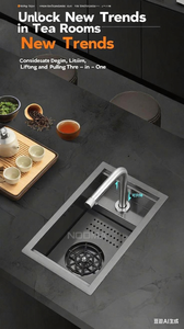 Nuovo Arrivo <span class=keywords><strong>Lavello</strong></span> da <span class=keywords><strong>Cucina</strong></span> Moderno Sottopiano a Vasca Singola Fatto a Mano con Rubinetto e Lavabicchieri in Acciaio Inossidabile 304 di Piccole <span class=keywords><strong>Dimensioni</strong></span> - Product Image 6