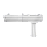 Système de gouttière en PVC moderne et léger canal d'eau coudé en plastique pour le drainage de toit de villa résidentielle pour les hôtels