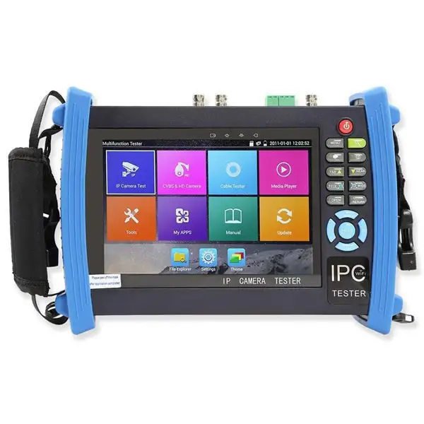 กล้อง IP 4พันจอ LCD ทดสอบ6 In 1ทดสอบกล้องวงจรปิดสำหรับ IPC POE AHD CVI TVI SDI การทดสอบสายเคเบิล