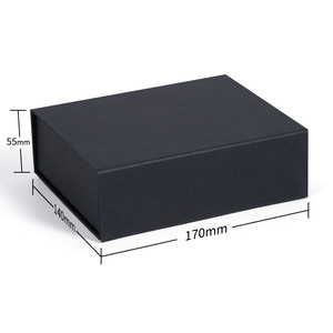 Luxury Magnetic Black folding gift box Packaging boxes For Garment Apparel Clothing