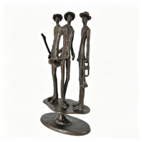 Sculptures en fer forgé Trio : Ornements d'ambiance pour la maison, le café, le bar, le bureau – Objets de collection pour les passionnés de musique