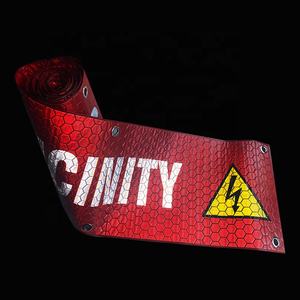 Baskı özel çift taraflı yansıtıcı afiş tehlike uyarı işaretleri yüksek gerilim fişleri yakınında elektrikli çit uyarı işareti - Product Image 1