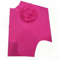 Applique de rose plissée 3D, patchs floraux en tissu faits à la main, décorations florales pour vêtements DIY, adaptées aux robes de haute couture
