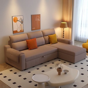 Nouveau canapé-<span class=keywords><strong>lit</strong></span> pliable double usage 2026, moderne, multifonctionnel, avec rangement pour petit appartement, salon, tissu, <span class=keywords><strong>lit</strong></span> simple rétractable - Product Image 4