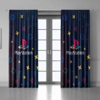 Rideau occultant personnalisé pour salle de jeux PS, décoration de jeu PlayStation, rideau occultant pour chambre de gamer cool pour garçons