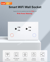 147 Universal-Steckdose PD20W Tuya WiFi Smart Typ C USB Glaspanel Wandsteckdose 120 AU US VE TH Smart Power WLAN-Schalter & Steckdosen