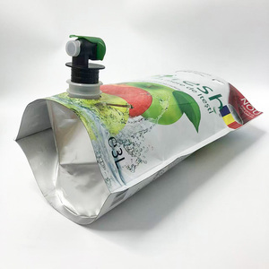 Bolsa de aluminio de 3L con impresión personalizada, resellable, con sellado térmico, tipo stand-up, con válvula y doble fondo para frutas, líquidos, leche y vino. - Product Image 3