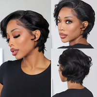 Perruque Lace Frontale 13x4 en Cheveux Humains Couleur Naturelle Brésiliens – Perruques Pas Chères en Promotion Déstockage Coupe Pixie
