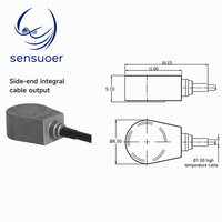 Accéléromètre miniature IEPE série B SSR avec câble intégré en titane 50mV/g, fixation adhésive 1,5g pour test de circuits imprimés modaux