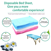 Draps de lit médicaux jetables imperméables en tissu non tissé SMS, housses de lit ajustées pour clinique, spa et usage domestique