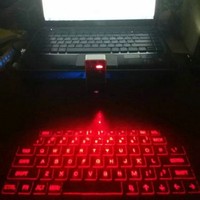 Clavier virtuel laser rouge, clavier de projection sans fil Bluetooth, chargement USB, clavier laser virtuel créatif, clavier laser étanche