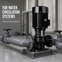 Pompe centrifuge verticale en ligne DN100 100 m³/h 48 m en fonte pour circulation d'eau CVC, pompe de surpression pour pipeline TD100-48G/2
