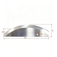 Cuchilla Industrial de Acero Inoxidable en Forma de Media Luna para Cortadora de Vegetales, con Orificios de Montaje Personalizables