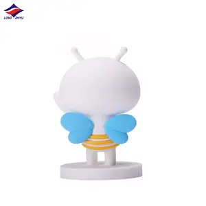 Longzhiyu Custom PVC Action Figure simpatico cartone animato Mini 3D Figurine bambola di gomma morbida con Base all'ingrosso