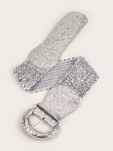 CPC dames couleur dorée et argentée <span class=keywords><strong>ceinture</strong></span> de Offre Spéciale européenne et américaine ceintures larges élastiques extensibles pour femmes - Product Image 5