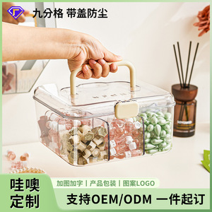 Cosmetic <b>Storage</b> <b>Box</b> With Compartments Transparent Desktop Organizer Large Capacity Portable <b>Makeup</b> Organizer - Product Image 3