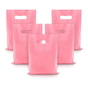 Wholesale Eco- Friendly LDPE Die Cut Plastic Bags Handles Shopping Bags With Customize Thank You for Small Business