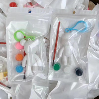 Porte-clés ours à personnaliser en gros, kit de matériaux créatifs pour coloriage et graffiti DIY pour enfants, fait main