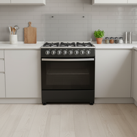Kompor Oven Grill Listrik/Gas Stainless Steel Berdiri Sendiri, Pembersihan Otomatis, Multi-Laci, untuk RV, Rumah Tangga, dan Dapur Komersial