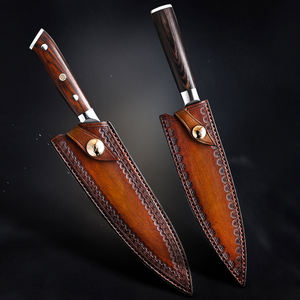 ハイエンド職人ブラウンマルチツールカスタムキッチンナイフアクセサリーレザーナイフシースギフト - Product Image 2