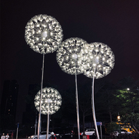Lampe de jardin en fibre optique Dandelion, étanche IP65, pour extérieur, DMX512 RGBW, changement de couleur, lampe en fibre optique sur poteau, patio, cour, jardin