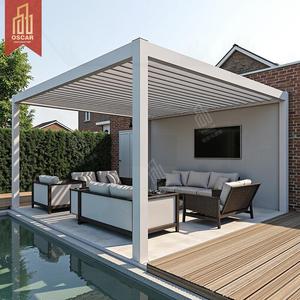 Kit de toit solaire extérieur en aluminium Morden persiennes <span class=keywords><strong>pour</strong></span> jardin, piscine, patio, étanche, couverture de gazebos blancs, <span class=keywords><strong>pergola</strong></span> motorisée rétractable - Product Image 1