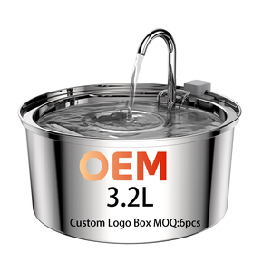 Fuente de agua automática para gatos con <span class=keywords><strong>grifo</strong></span>, dispensador para perros, <span class=keywords><strong>bebedero</strong></span> de filtro transparente, comedero para mascotas de acero inoxidable - Product Image 1