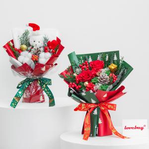 Bouquet de roses éternelles Lovebay Real Forever, bouquet de fleurs séchées longue durée, fleurs éternelles en gros, bouquet de fleurs préservées pour cadeau de Noël - Product Image 4