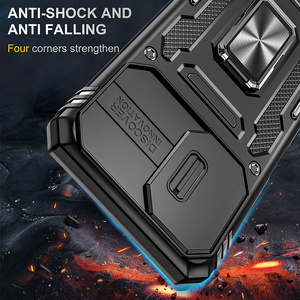Funda Protectora para Teléfono con Cubierta Deslizante para Lente, Antigolpes, 2 en 1, con Anillo de Soporte, TPU y PC, para iPhone 13 12 14 <span class=keywords><strong>15</strong></span> 16 17 Pro Max - Product Image 3