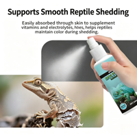 USMILEPET Spray de brumisation pour reptiles, supplément d'électrolytes pour une mue en douceur pour les geckos, dragons barbus, serpents et lézards