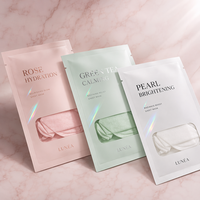 Prix d'usine – Sachet cosmétique rose en feuille laminée pour masque facial, emballage thermoscellable pour masque en feuille avec marque personnalisée