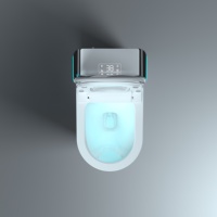 Toilette intelligente automatique avec télécommande, nouveau design, toilette bidet monobloc, montage au sol, certifiée CUPC ETL