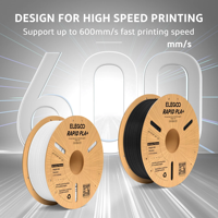 ELEGOO-Filament PLA + 3D haute vitesse pour imprimante 3D, bobine de carton, 1.75mm, 1kg