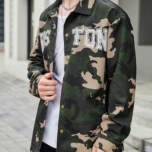 Service personnalisé OEM, veste camouflage vintage streetwear, impression graphique personnalisée, veste bomber décontractée pour homme, taille oversize - Product Image 3