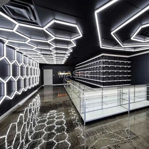 Hexagon LED Shop mLights <span class=keywords><strong>Lampe</strong></span> en forme de nid d'abeille Plafonnier de travail pour salons de coiffure <span class=keywords><strong>Magasin</strong></span> de vêtements Atelier Garage - Product Image 5