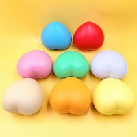 Jouets Squishy Cœur Multicolores en Mousse PU à Remontée Lente pour la Saint-Valentin, Cadeaux Promotionnels de Fête, Jouets Fidget Squishy Cœur en Gros