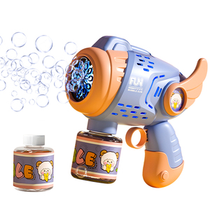 Machine à bulles XST à 10 trous en plastique ABS avec bulles abondantes, 4 piles AA, cadeaux pour les enfants de <span class=keywords><strong>3</strong></span> ans et plus, pistolet à bulles automatique pour l'extérieur - Product Image 6
