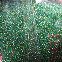 Perles de verre en vrac de 2 mm, 3 mm, 4 mm, pas chères, en gros, 450 g par sac