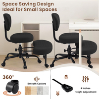 Chaise de bureau ergonomique Cloud Cross, chaise de méditation avec roulettes, siège réglable en hauteur pour TDAH, chaise large pour s'agenouiller